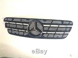 98-05 Mercedes W163 ML430 Front Mesh Radiator grill with emblem, Black OEM USED