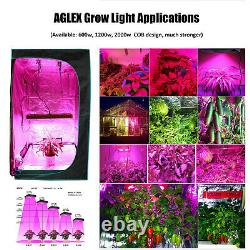 AGLEX 2PCS 600W LED Grow Light Full Spectrum for Greenhouse Indoor Plant