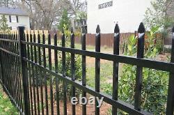 ALUMINUM FENCE COMMERCIAL SPEAR TOP 72 in T x 8ft W ASSEMBLED 20 PANELS and 23