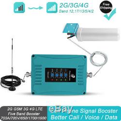 AT&T Verizon 2/3G 4G 700/850/1700/1900MHz Cell Phone Signal Booster GSM Repeater