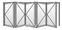 Aluminum Bi fold Doors 5 panels inc Double Glass, Customize Size and Color