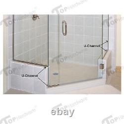 Aluminum Fixed Panel Shower Door U Channel for 3/8 Thick Glass 95 in Length