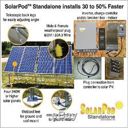 Aluminum and Galvanized Black Panels 4000 Watts Supply Portable Solar Power Kit