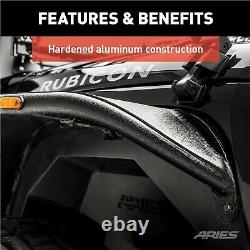 Aries 1500201 Front Textured Black Aluminum Fender Flares for 07-18 Wrangler JK