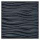 Art3D Pvc Wave Board Textured 3D Wall Panels, Black, 19.7 X 19.7 (12 Pack)