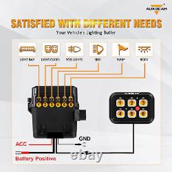 Auxbeam 6 Gang Switch Panel withElectronic Relay System Automatic Dimmable On/Off