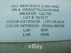 BLACK 03-09 Mercedes W211 E320 E500 E55 AMG E550 E63 Hood Panel OEM Aluminium
