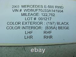 BLACK 03-09 Mercedes W211 E320 E500 E55 AMG E63 Hood Panel OEM Aluminum
