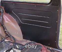 BMW E30 2D Coupe. 040 Black Aluminum Door Cards WITH armrest holes Quarter Trim
