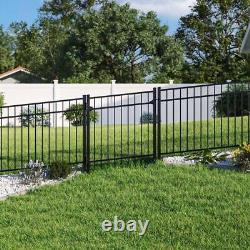 Barrette Outdoor Living Fence Panel 4' H x 6' W Standard-Duty Aluminum Black