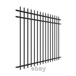 Barrette Outdoor Living Fence Panel 5' H x 6' W Standard-Duty Aluminum Black