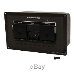 Bass Black 120Vac 60Hz Ac Power 10 X 6 In Aluminum Boat Breaker Switch Panel