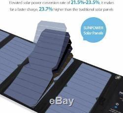 BigBlue Solar Charger SunPower Mobile Solar Panel with USB Ports for iPhone Tabl