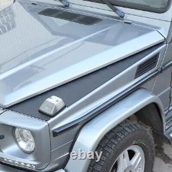 Black Alloy Hood Side Panel Cover Decorate Trim For Benz G-Class W463 2004-2018