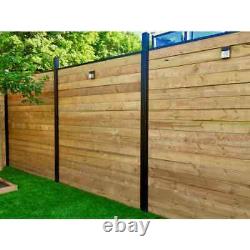Black Aluminum 70 x 1-1/4 Fence Channel Kit 2-Pack for 6 ft. High Fence Panel