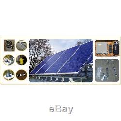 Black Panel 2000 Watts Aluminum and Galvanized Steel Portable Solar Power Kit