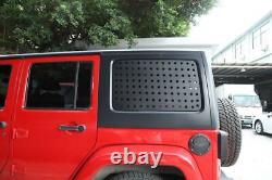 Black Rear Door Triangle Glass Panel Cover Trim Decor For Jeep Wrangler JK 11-17