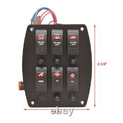 Blue Sea Systems Boat Lights Switch Panel AD-352-060 Black Aluminum