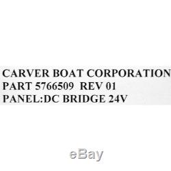 Carver 5765716 Black Textured 24 V 50Hz Aluminum Boat Ac Blank Breaker Panel