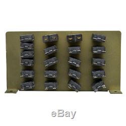 Custom Black 10 X 5 1/4 Inch Aluminum Marine Boat Breaker Button Switch Panel