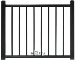 DeckoRail Aluminum Deck Gate Fence Panel Railing 4 X 3 Fencing Adjustable Black