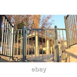 EZ Handrail Deck Gate 36 x 42 Aluminum Single-Panel Spaced Bar Textured Black