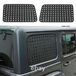 Exterior Rear Door Window Glass Panel Cover Trim for Jeep Wrangler JL 18+ Black