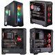 FSP E-ATX Mid Tower PC Gaming Case with 2 Translucent Tempered Glass Panels