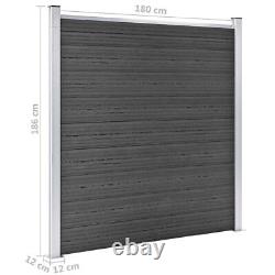 Fence Panel WPC 70.9x73.2 Black