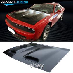 Fits 08-23 Dodge Challenger Hellcat Style Aluminum Front Bumper Hood Panel