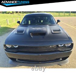 Fits 08-23 Dodge Challenger Hellcat Style Aluminum Hood Scoop with Air Intake Vent