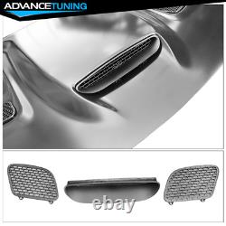 Fits 08-23 Dodge Challenger Hellcat Style Aluminum Hood Scoop with Air Intake Vent