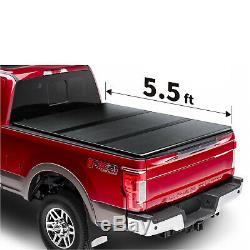 For 2007-2020 Tundra 5.5ft Bed Tonneau Cover Aluminum Hard Tri Fold Waterproof