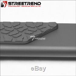 For 2007+ Silverado/Sierra Double/Extended 5 Matte Blk Aluminum Running Boards