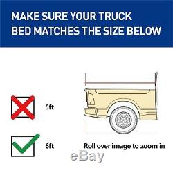 For 2016-2019 Toytoa Tacoma Hard Tri Fold Truck Bed Tonneau Cover 6'/73.7