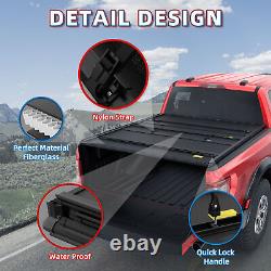 For 2016-2021 Nissan Titan XD 6.5ft Bed FRP Panel Hard Tri Fold Tonneau Cover