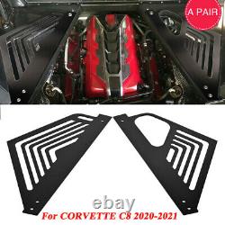 For Corvette C8 Engine Component Bay Panel Covers Aluminum 2020 2021 2022 Black