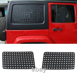 For Jeep Wrangler JK JKU 11-17 Rear Door Triangle Glass Panel Cover Trim 4Doors