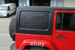 For Jeep Wrangler JK JKU 11-17 Rear Door Triangle Glass Panel Cover Trim 4Doors