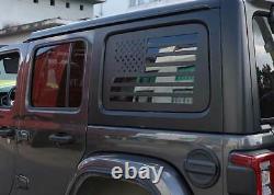 For Jeep Wrangler JL 2018-2022 Black Aluminum Rear Window Glass Panel Cover Trim