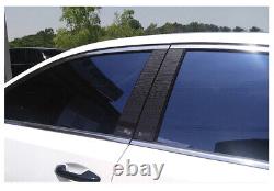 For Kia Forte 2019-2022 Black Aluminum Car Window BC Pillar Panel Cover Trim 6pc