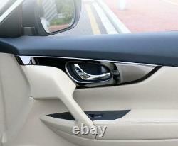 For Nissan Rogue 2014-2020 Steel Bright black car inner door handle panel cover