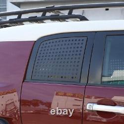 For Toyot- FJ Cruiser 2007-2021 Black Alloy Rear Window Trim Panel Cover