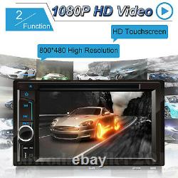 For Volkswagen Double Din 6.2'' Car Stereo Radio CD DVD Player with Backup Camera