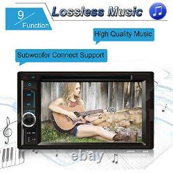 For Volkswagen Double Din 6.2'' Car Stereo Radio CD DVD Player with Backup Camera