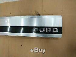 Ford F250 F350 Brushed Aluminum Tailgate Bezel Trim Panel Black DIESEL 93-97 OEM