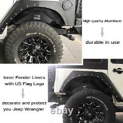 Front + Rear Inner Fender Liners for Jeep Wrangler 2007-2018 JK JKU 4WD