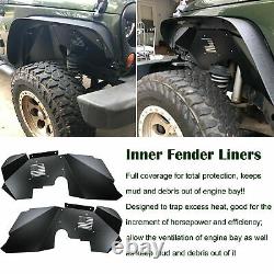 Front & Rear Inner Fender Liners for Jeep Wrangler 2007-2018 JK JKU 4WD US Flag