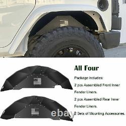 Front & Rear Inner Fender Liners for Jeep Wrangler 2007-2018 JK JKU 4WD US Flag