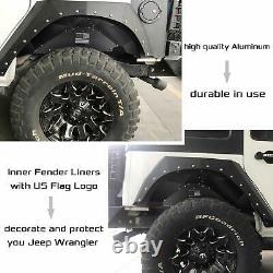 Front Rear Inner Fender Liners for Jeep Wrangler JK JKU 2007-2018 Flare Off-Road